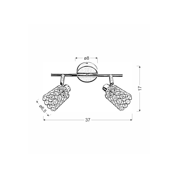 Спот Candellux YORK Silver (92-97395) , 100025344