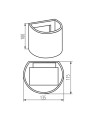 Фасадний світильник REKA LED EL 7W-O-GR (28991) , 100024661