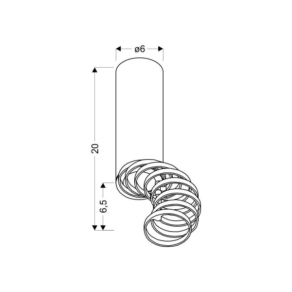 Точковий світильник Candellux TUBA Black (2282732) , 100025339
