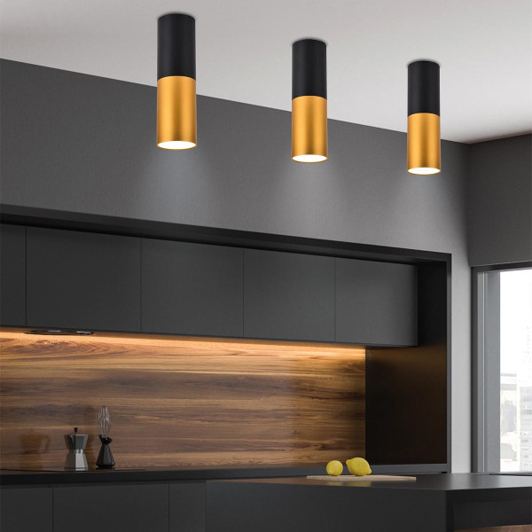 Точковий світильник Candellux TUBA Black and Gold (2281728) , 100025534