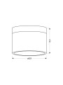 Точковий світильник Candellux TUBA Brown and White (2273648) , 100025527