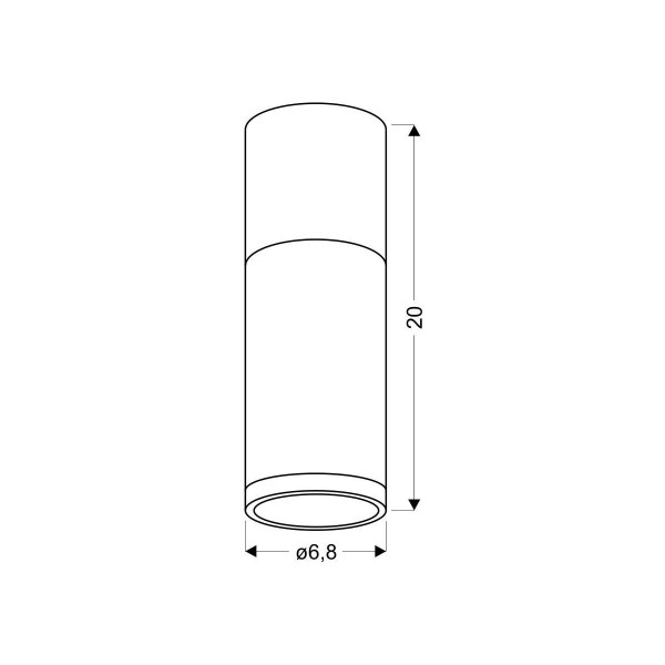 Точковий світильник Candellux TUBA Grey (2284286) , 100025523