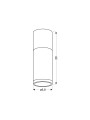 Точковий світильник Candellux TUBA Grey (2284286) , 100025523