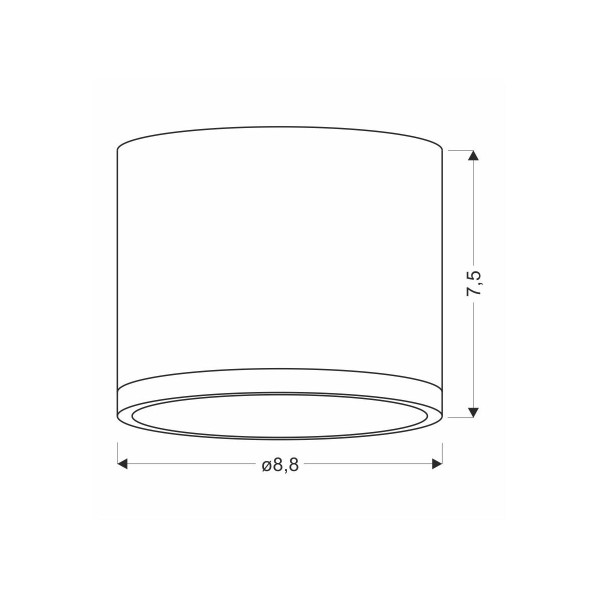 Точковий світильник Candellux TUBA Grey and Brown (2275925) , 100025530