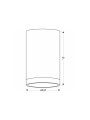 Точковий світильник Candellux TUBA Grey and Brown (2282879) , 100025540