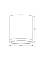 Точковий світильник Candellux TUBA White (2273624) , 100025342