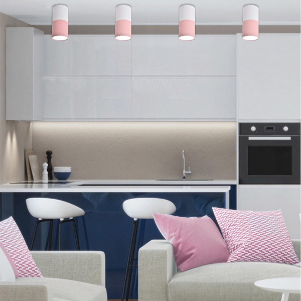 Точковий світильник Candellux TUBA White and Pink (2273662) , 100025541