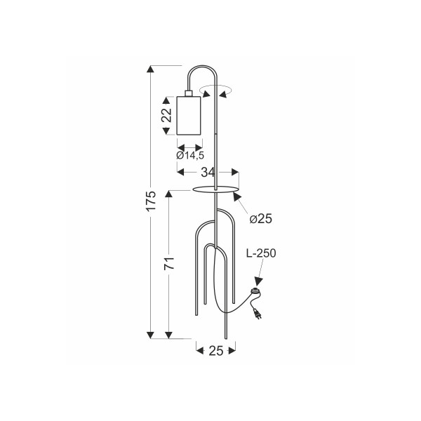 Торшер Candellux RAVELLO (51-00064) , 100025573