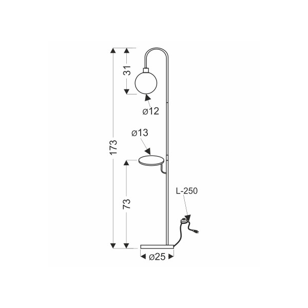 Торшер Candellux VANITY (51-00057) , 100025577
