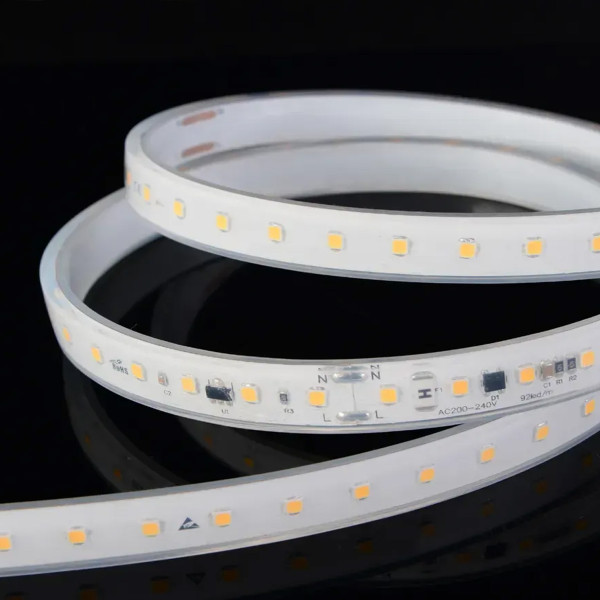 Світлодіодна стрічка COLORS 2835-104-220V-IP65 10.6W 1100Lm 5700K 20м (H8104-230V-12mm-IP65-W) , 100028225