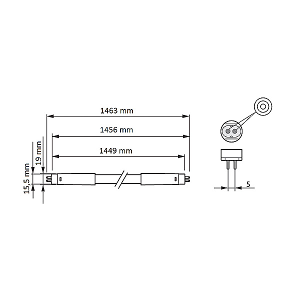 Светодиодная лампа PHILIPS MAS LEDtube HF 1500mm HO 26W G5 840 T5 OE (929002352402), 100023777