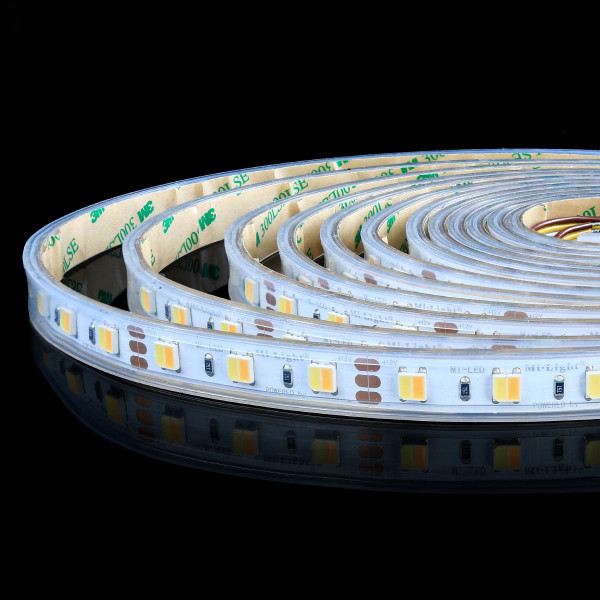 Светодиодная лента Mi-light 60-5050-12V-IP65 9,6W 660Lm 2600+6500К 5м (MI-LED-DW60CCT1265-SW-CW), 100021191