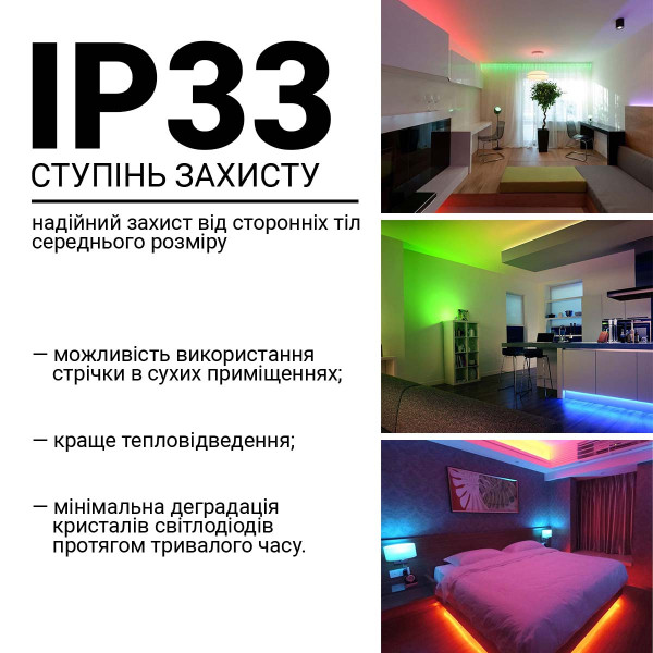 Светодиодная лента RISHANG 30-5050-12V-IP33 6,5W RGB 5м (RD0030AQ-RGB), 100022336