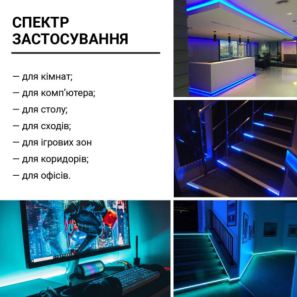 Светодиодная лента RISHANG 60-2835-12V-IP20 6W Blue 5м (RD0860TA-B-B) , 100022360