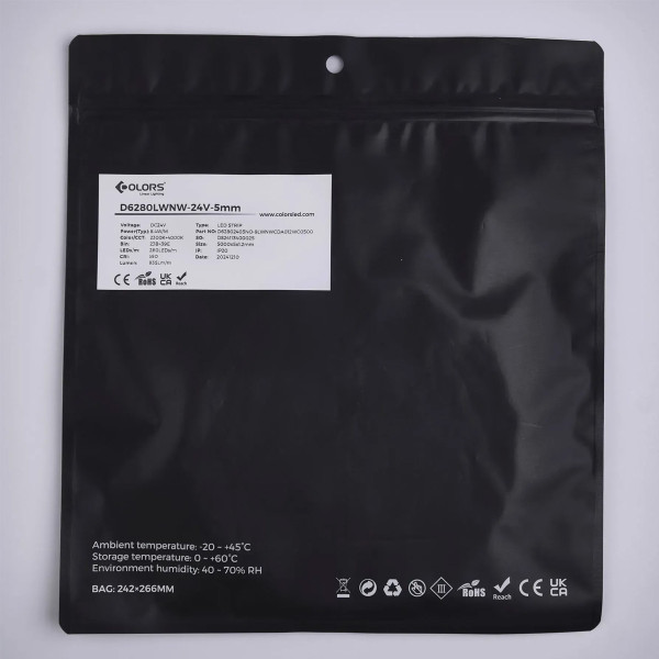 Світлодіодна стрічка COLORS 2216-280-24V-IP20 8.4W 935Lm 2300+4000K 5м (D6280-24V-5mm-LWNW) , 100028227