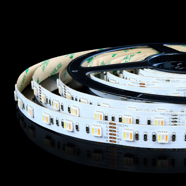 Светодиодная лента Mi-light 60-5050-24V-IP20 24W 720Lm RGB+2700+6500К 5м (MI-LED-RGBW60CCT2420U-RGB-WW-CW), 100018632