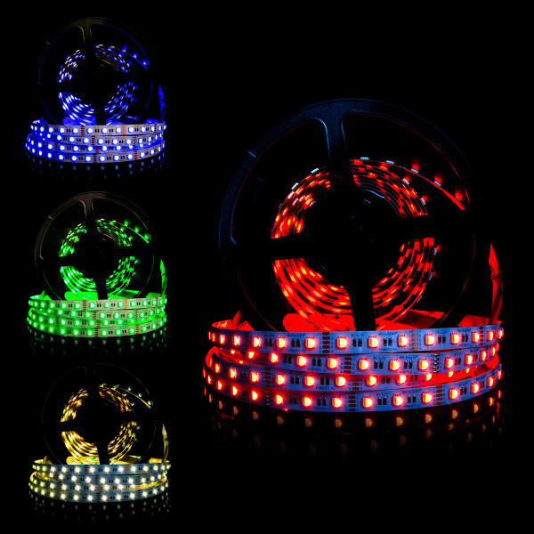 Светодиодная лента Mi-light 60-5050-24V-IP20 24W 720Lm RGB+2700+6500К 5м (MI-LED-RGBW60CCT2420U-RGB-WW-CW), 100018632