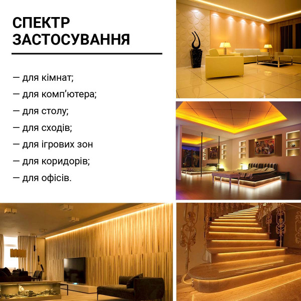 Светодиодная лента RISHANG 60-2835-24V-IP20 6W 510Lm 3000К 5м (RD0860TC-B-WW), 100022370