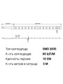 Світлодіодна стрічка RISHANG 60-2835-24V-IP20 6W 530Lm 6500К 5м (RD0860TC-B-W) , 100022369