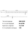 Светодиодная лента RISHANG 64-2835-24V-IP20 6W 960Lm 4000К 5м (RD0064TC-A-NW), 100022344