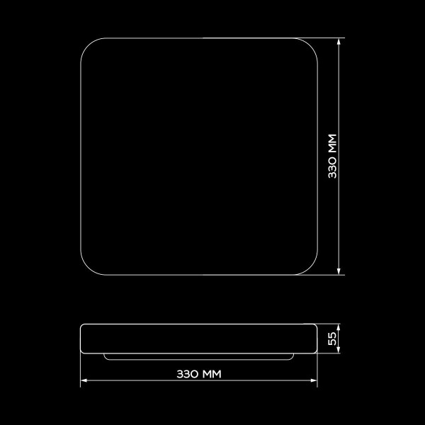 Світильник світлодіодний Biom DEL 230V 24W 4500K IP20 без д/к (DEL-S21-24-4 DIY) , 100020367