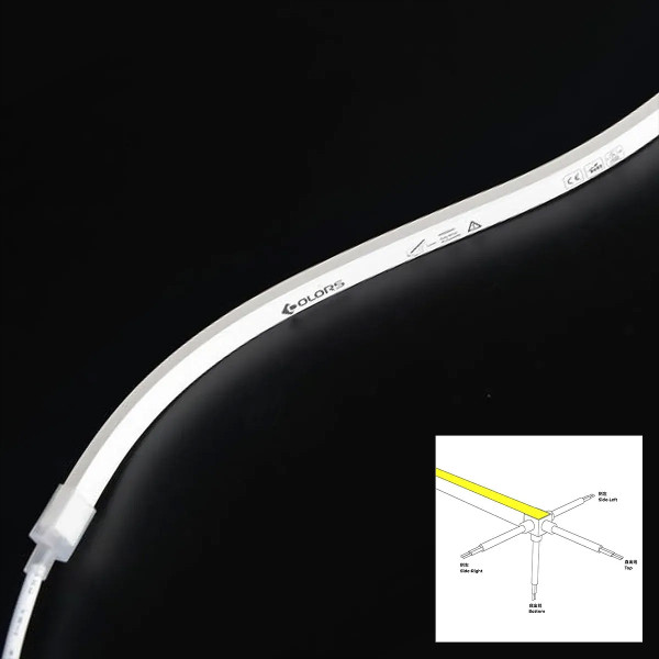Гнучкий неон COLORS 24V IP65 7.2W 240Lm 2300K 5м (NMS0410-LW) , 100028369