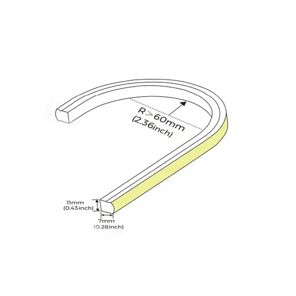 Гнучкий неон COLORS 24V IP67 10W 750Lm 3000K 5м (NNT0711-WW) , 100028342