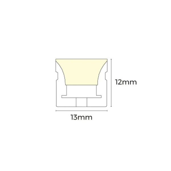 Термостійкий гнучкий неон COLORS для лазні 24V IP67 5W 410Lm 4000K 5м (ANT1312-NW) , 100028338