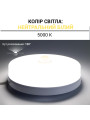 Накладной светильник Biom BY 220V 18W 5000K 1600Lm IP33 Матовый (Frosted) (BYR-04-18-5-IR), 100023417