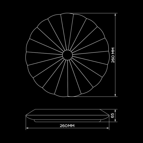 Накладной светильник Biom DECOLIGHT 220V 18W 6200K Звёздное небо с декором (DL-R605-18-6), 100023387