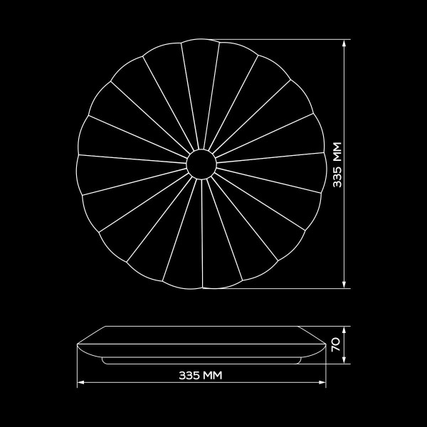 Накладной светильник Biom DECOLIGHT 220V 24W 6200K Звёздное небо с декором (DL-R605-24-6), 100023385