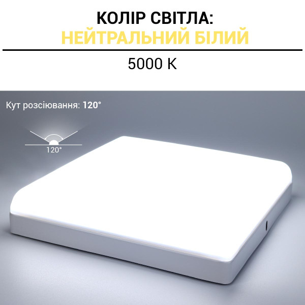 Светильник светодиодный Biom HB 230V 24W 5000К IP20 (HB-S24W-5), 100023855