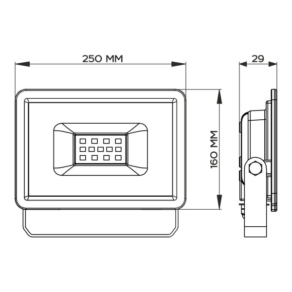 Светодиодный прожектор BIOM S6 230V 100W 6200К IP65 (S6-SMD-100-Slim 6200К), 100024503