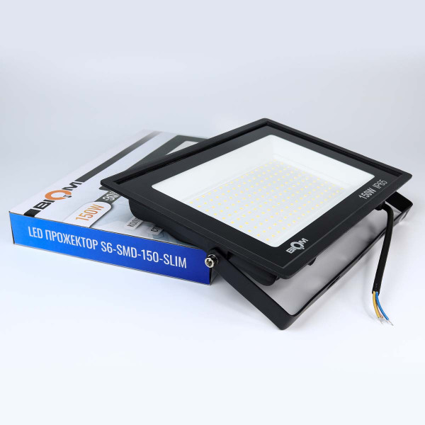 Светодиодный прожектор BIOM S6 230V 150W 6200К IP65 (S6-SMD-150-Slim 6200К), 100024504