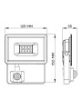 Светодиодный прожектор BIOM S6 230V 20W 6200К IP65 Sensor (S6-SMD-20-Slim+Sens 6200K), 100024501