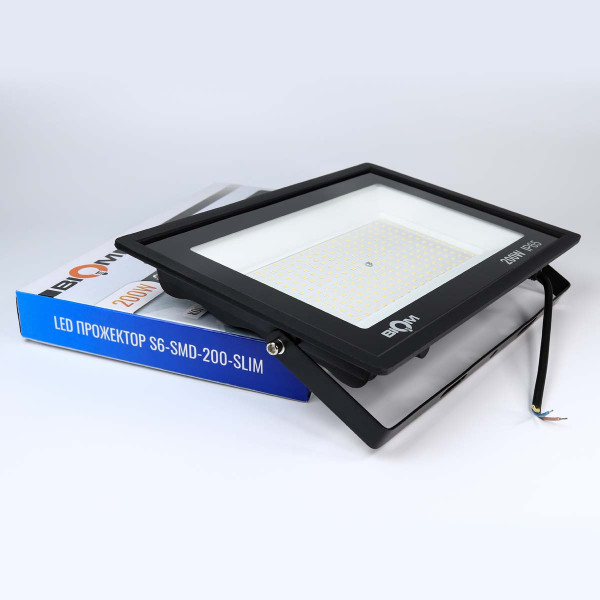 Светодиодный прожектор BIOM S6 230V 200W 6200К IP65 (S6-SMD-200-Slim 6200К), 100024505