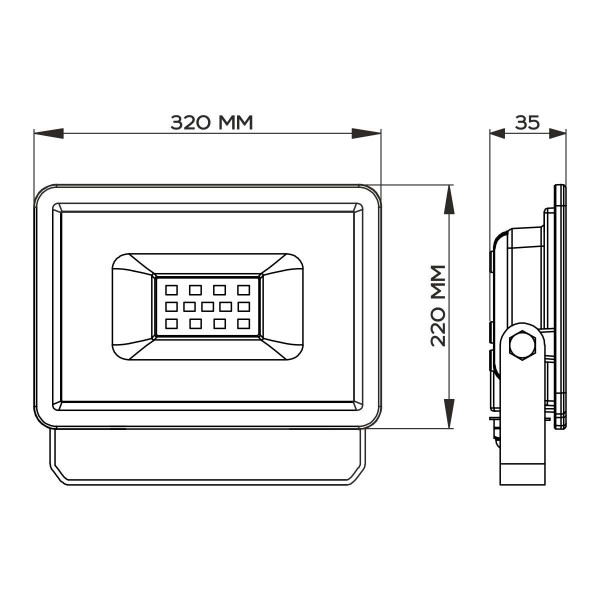 Светодиодный прожектор BIOM S6 230V 200W 6200К IP65 (S6-SMD-200-Slim 6200К), 100024505