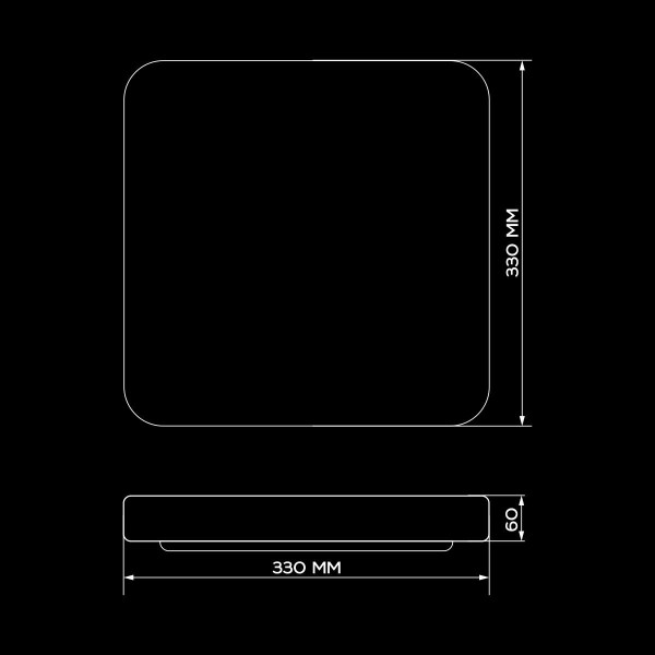 Накладной светильник Biom SMART DIY 220V 50W 3000-6000K 4000Lm IP20 Матовый (Frosted) (SML-S21-50/2-DIY), 100020583
