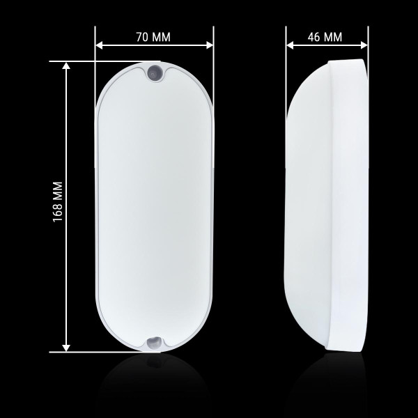 Накладной светильник Biom MPL 220V 12W 6000K 1080Lm IP65 Матовый (Frosted) (MPL-О12-6), 100017816