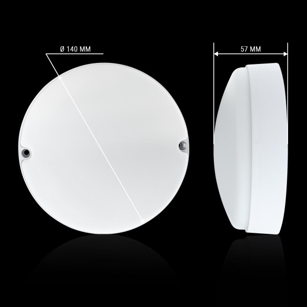 Накладной светильник Biom MPL 220V 9W 6000K 810Lm IP65 Матовый (Frosted) (MPL-R9-6), 100017812