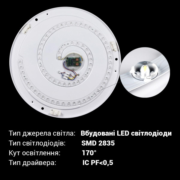 Накладной светильник Biom SMART 220V 80W 3000-6000K 6400Lm IP20 Матовый (Frosted) (SML-R05-80/2), 100017853