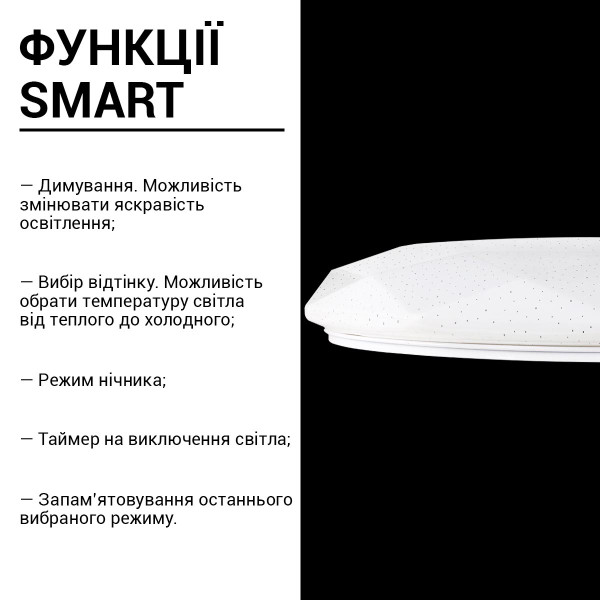 Накладной светильник Biom SMART 220V 80W 3000-6000K 6400Lm IP20 Матовый (Frosted) (SML-R05-80/2), 100017853