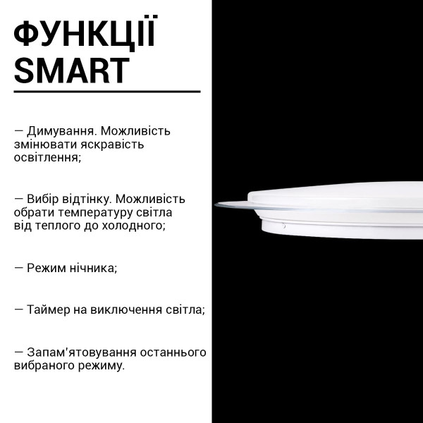 Накладной светильник Biom SMART 220V 80W 3000-6000K 6400Lm IP20 Матовый (Frosted) (SML-R06-80/2), 100018717