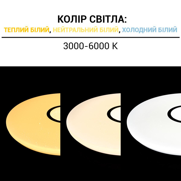Накладной светильник Biom SMART 220V 80W 3000-6000K 6400Lm IP20 Звёздное небо (SML-R07-80/2), 100020715