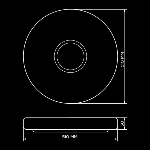 Накладной светильник Biom SMART RGB 220V 70W RGB + 3000-6000K 5600Lm IP20 Звёздное небо (SML-R26-70-M-RGB), 100021025
