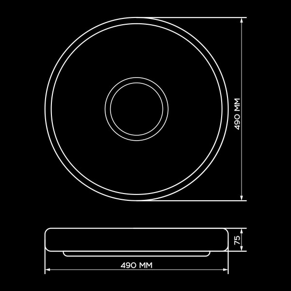 Накладной светильник Biom SMART RGB 220V 80W RGB + 3000-6000K 6400Lm IP20 Звёздное небо (SML-R29-80-M-FRGB), 100021028