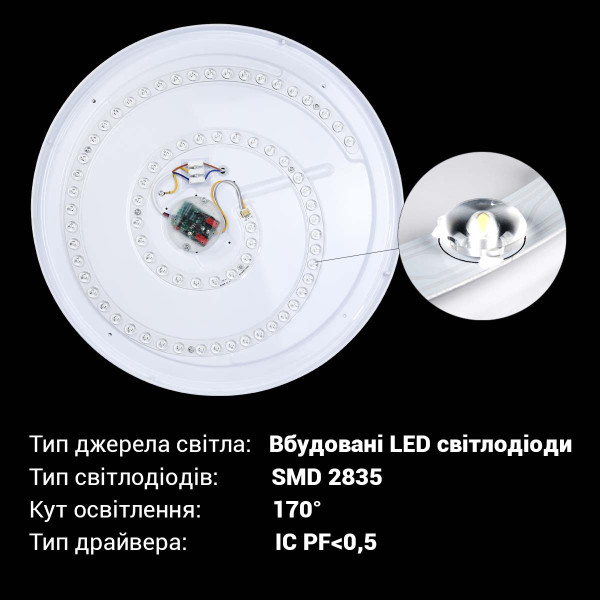 Накладной светильник Biom SMART 220V 80W 3000-6000K 6400Lm IP20 Матовый (Frosted) (SML-R40-80/2), 100022927