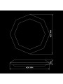 Потолочный светильник Biom SMART 230V 55W RGB+3000-6000K IP20 с д/у (SML-R44-55-RGB), 100023953