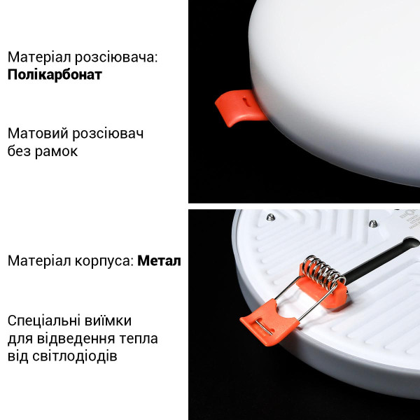 Встраиваемый светильник Biom UNI-2 220V 12W 5000K 1200Lm IP20 Матовый (Frosted) (UNI-2-R12W-5), 100022814