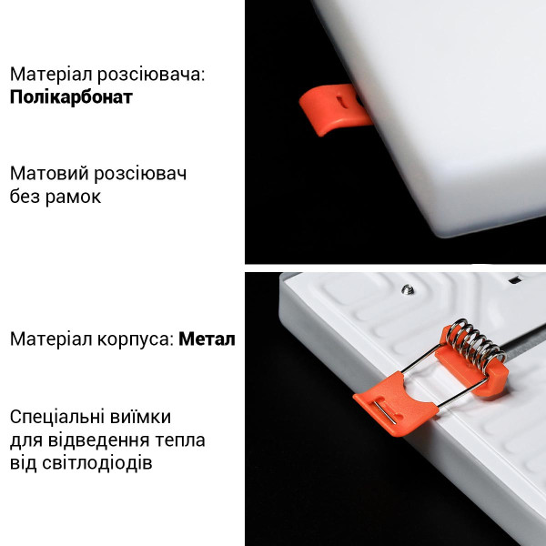 Встраиваемый светильник Biom UNI-2 220V 18W 5000K 1800Lm IP20 Матовый (Frosted) (UNI-2-S18W-5), 100022819